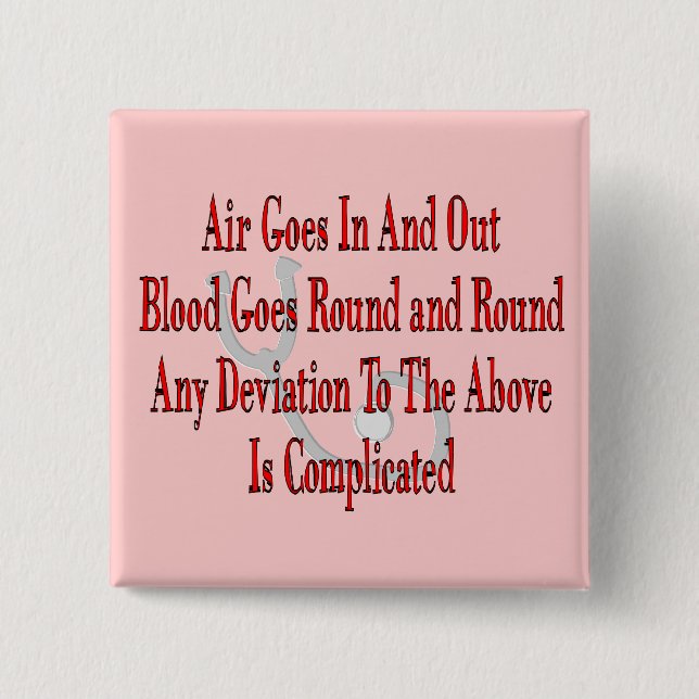 Nurse/Respiratory Therapist Gifts 2 Inch Square Button (Front)