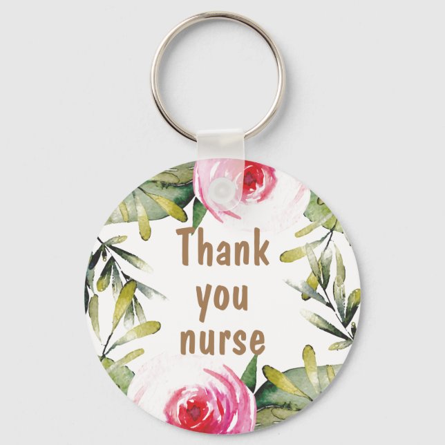 Nurse retiree retiring thank you Appreciation gift Keychain (Front)