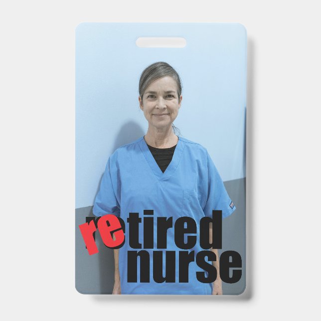 nurse retirement gift photo with message badge (Front)