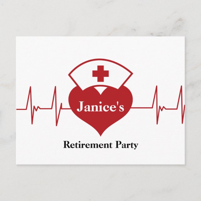 nurse retirement invitation (Front)