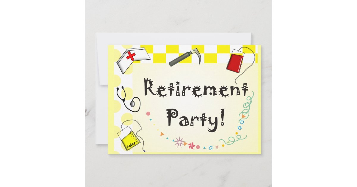 Nurse Retirement Party Invitations | Zazzle