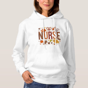 Nurse Retro Bubble Letters Groovy Hoodie