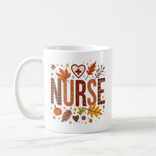 Nurse Retro Bubble Letters Personalized Coffee Mug