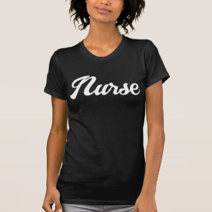 Nurse Retro Typography Womens T-Shirt