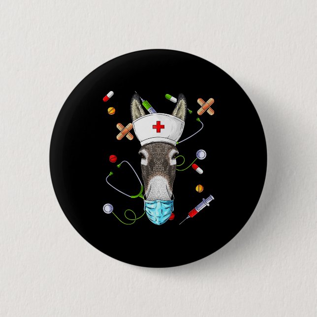 Nurse rn funny er nursing school graduation  2 inch round button (Front)