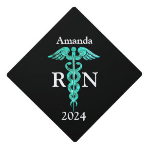 Nurse RN Graduate Customized Medical Symbol Graduation Cap Topper