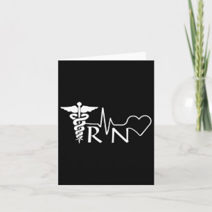 Nurse Rn Heartbeat Graduation Womens Gift Card