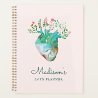 Nurse RN Medical Professional Floral Heart Custom