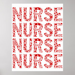 Nurse rn registered nurses nursing school women poster