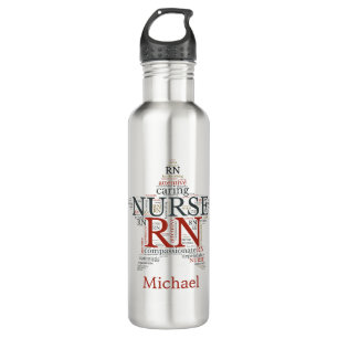 Nurse RN star large personalized  710 Ml Water Bottle