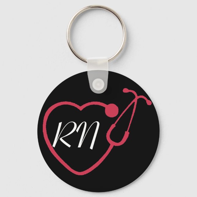 Nurse/ RN Stethoscope Key chain (Front)
