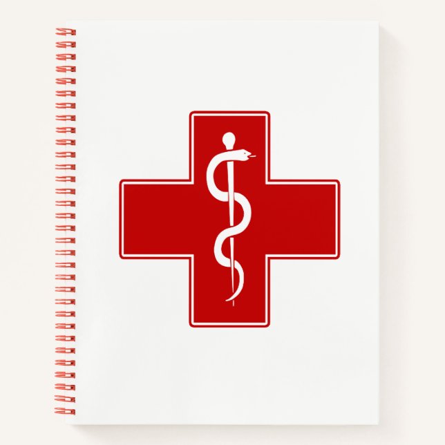 Nurse Rod of Asclepius Notebook (Front)
