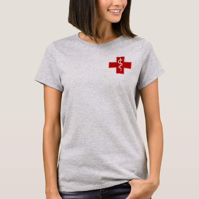 Nurse Rod of Asclepius T-Shirt (Front)