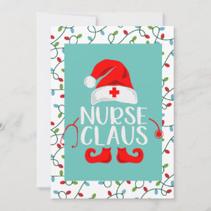 Nurse Santa Claus  Christmas Holiday Card