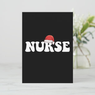 Nurse Santa Hat Christmas Nursing Invitation