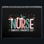 Nurse Santa's Favourite Elf Christmas Inspirationa Calendar<br><div class="desc">Nurse Santa's Favourite Elf Life Day Gifts Inspirational</div>
