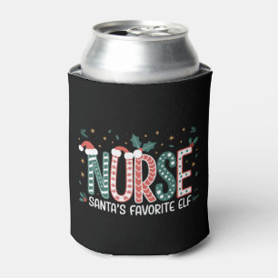 Nurse Santa's Favourite Elf Christmas Inspirationa Can Cooler