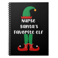 Nurse Santa's Favourite Elf Funny Nurse Christmas