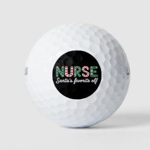 Nurse Santa's Favourite Elf Life Nurse Day Gifts  Golf Balls