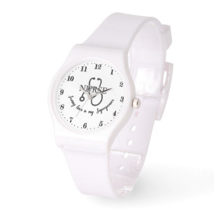 Nurse saving lives superpower word art watch