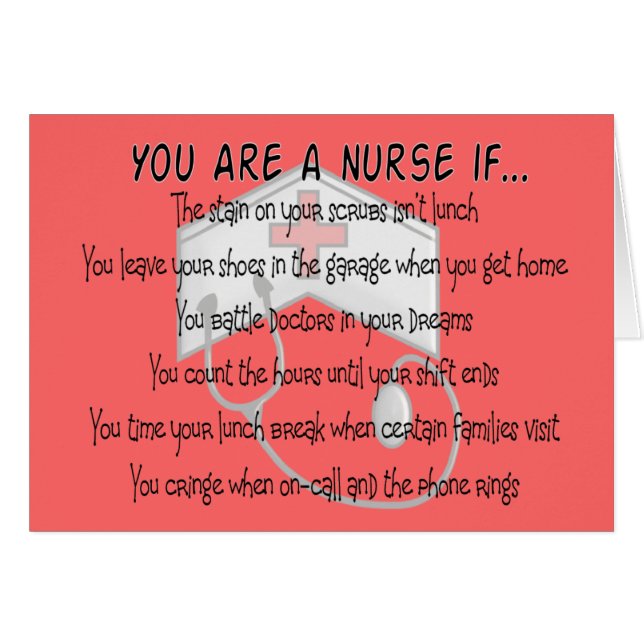 Nurse Sayings "You Are a Nurse IF" (Front Horizontal)