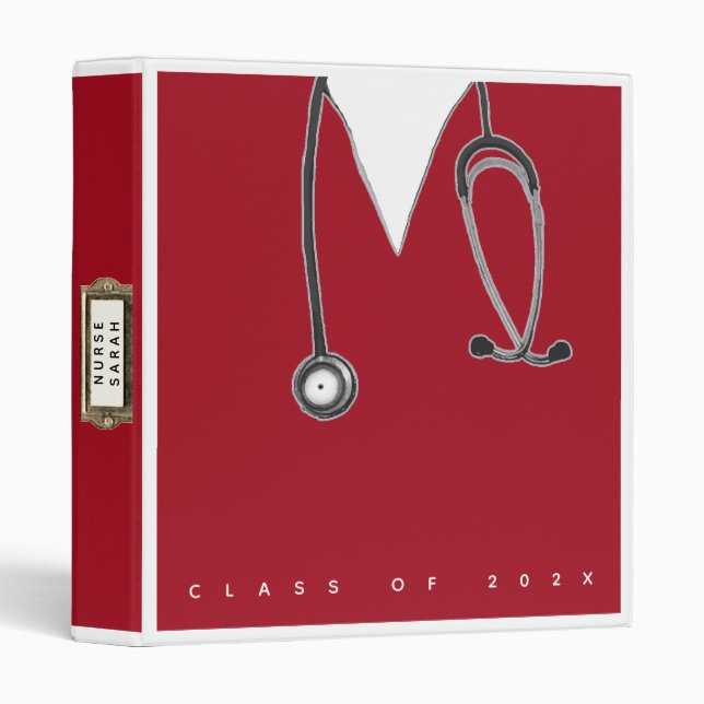 Nurse Scrapbook 3 anneau classeur (Devant/Côté)