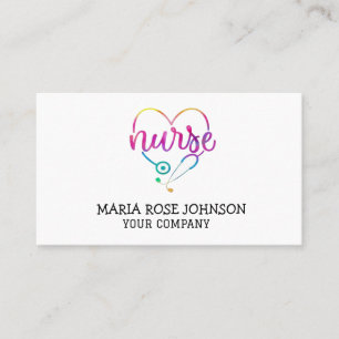 Nurse Scrubs and Stethoscope Business Card