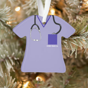 Nurse Scrubs Ornament - Personalized Medical Gift
