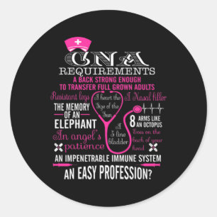 Nurse Shirt Nurse Breast Cancer Awareness Classic Round Sticker
