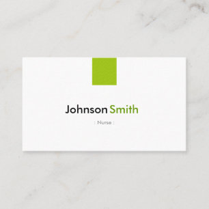 Nurse - Simple Mint Green Business Card