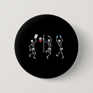 Nurse Skeleton Halloween Skeleton Costume 2 Inch Round Button