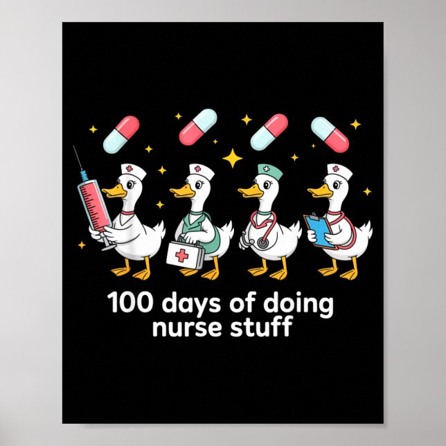 Nurse Skeleton New Year Crew 2026 Funny Er Icu Par Poster (Front)
