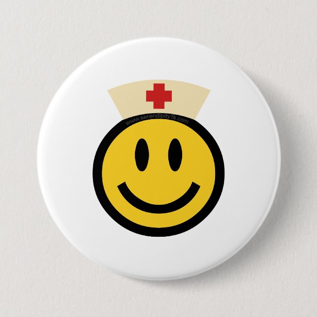Nurse Smile 3 Inch Round Button (Front)
