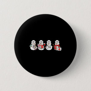Nurse Snowman Squad Nursing Rn Registered Funny Ch 2 Inch Round Button