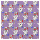 Nurse Sock Monkey Fabric Purple