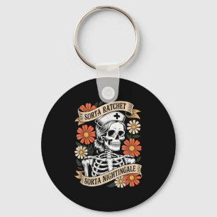 Nurse Sorta Ratchet Sorta Nightingale Skeleton Hal Keychain
