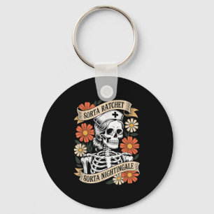 Nurse Sorta Ratchet Sorta Nightingale Skeleton Hal Keychain