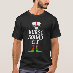 Nurse Squad Elf Matching Family Group Christmas Pa T-Shirt