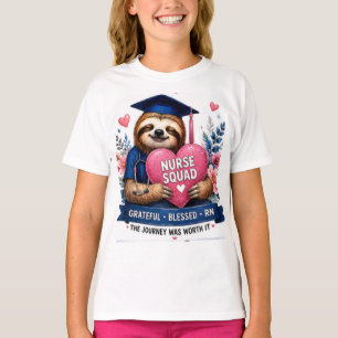 Nurse Squad Sloth RN Graduate Cute Nursing School T-Shirt