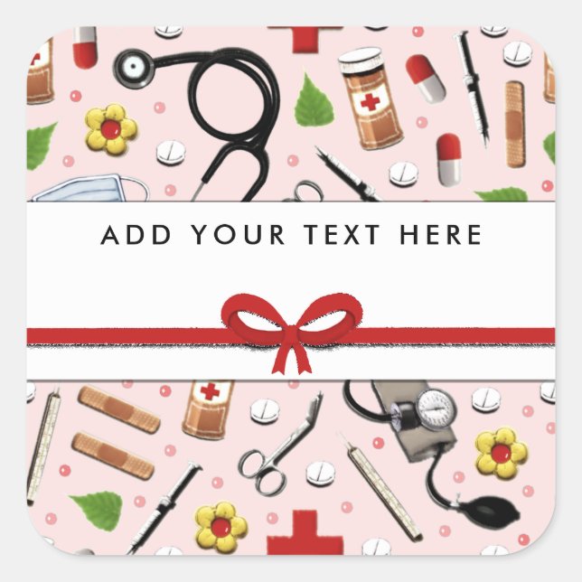 Nurse Square Sticker (Front)