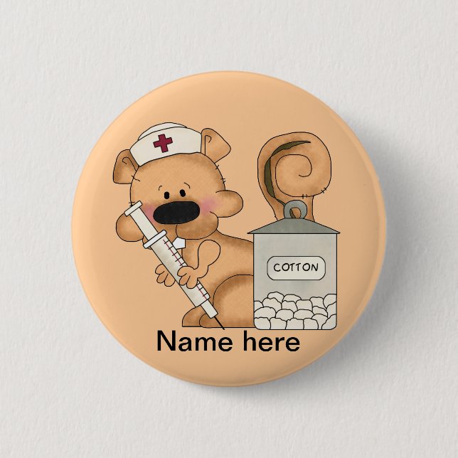 Nurse Squirrel Button (Front)