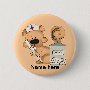 Nurse Squirrel Button
