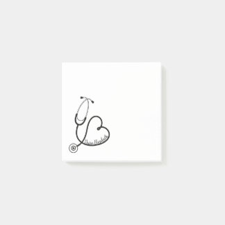 Nurse Stethoscope Heart Gift Post-it Notes