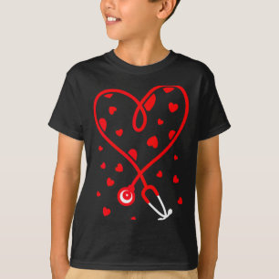 Nurse Stethoscope Heart Valentine's Day Nursing T-Shirt