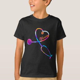 Nurse Stethoscope Heartbeat Ekg Nursing Student Gr T-Shirt