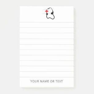 Nurse Stethoscope Medical Personalized Name Post-it Notes