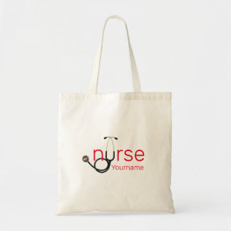 Nurse Stethoscope Personalized Template Tote Bag
