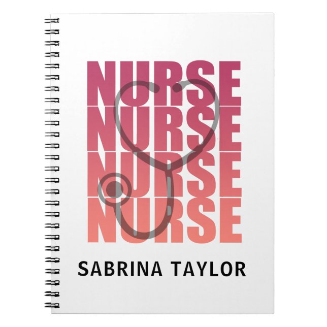 Nurse Stethoscope RN  Notebook (Front)