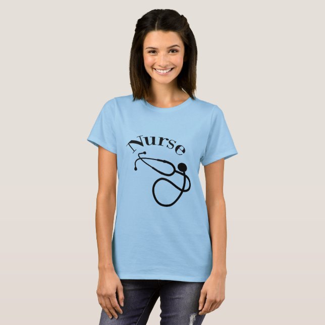 Nurse Stethoscope T shirt (Front Full)