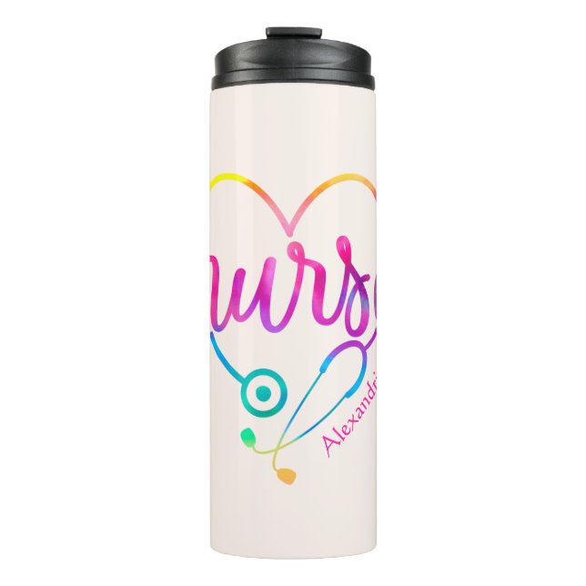 Nurse Stethoscope Thermal Tumbler (Front)